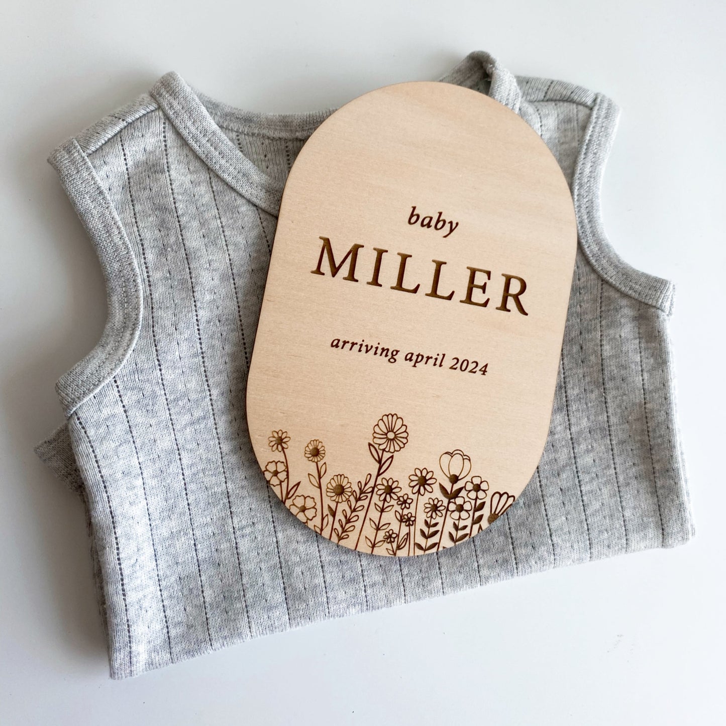 Surname Pregnancy Announcement + Florals