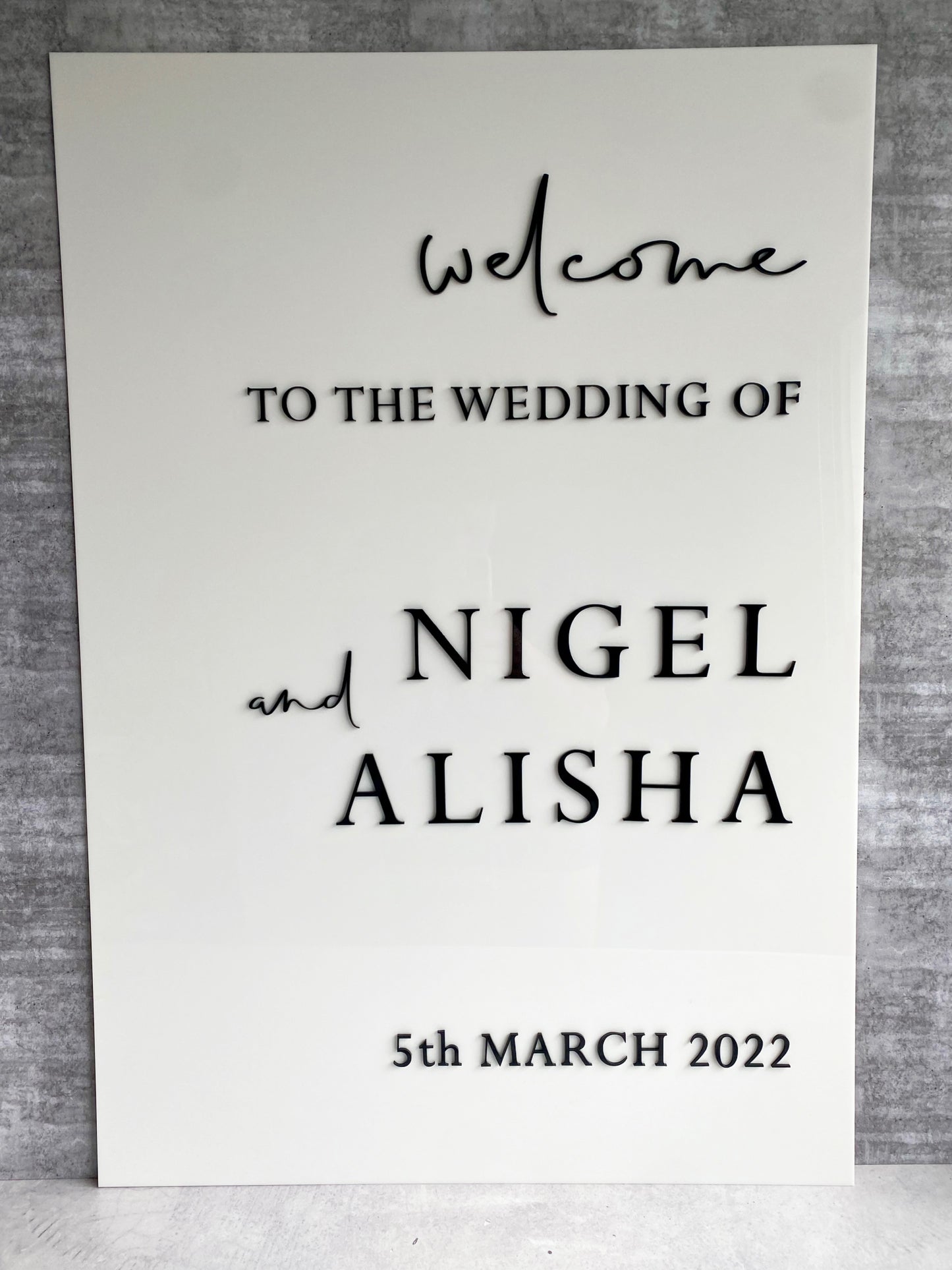 Acrylic Wedding Signage