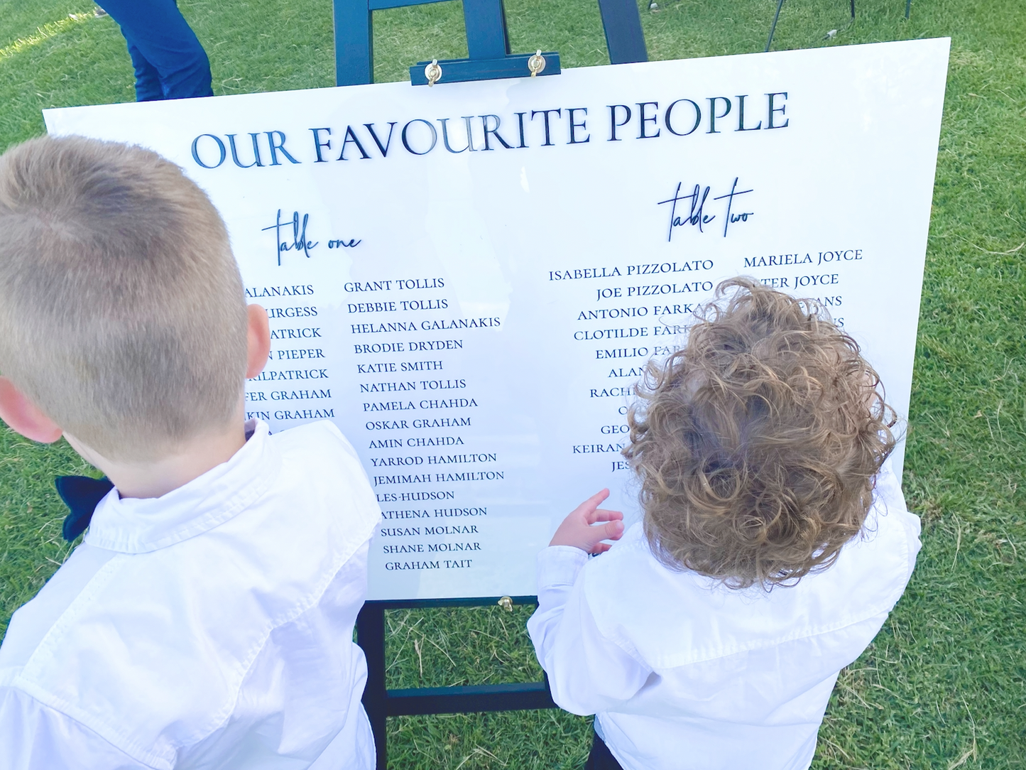 Acrylic Seating Chart A1