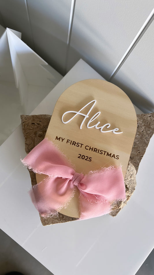 My First Christmas Plaque