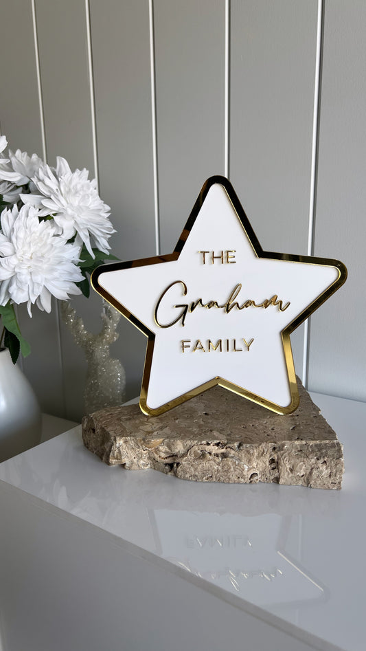 Acrylic Family Star Plaque