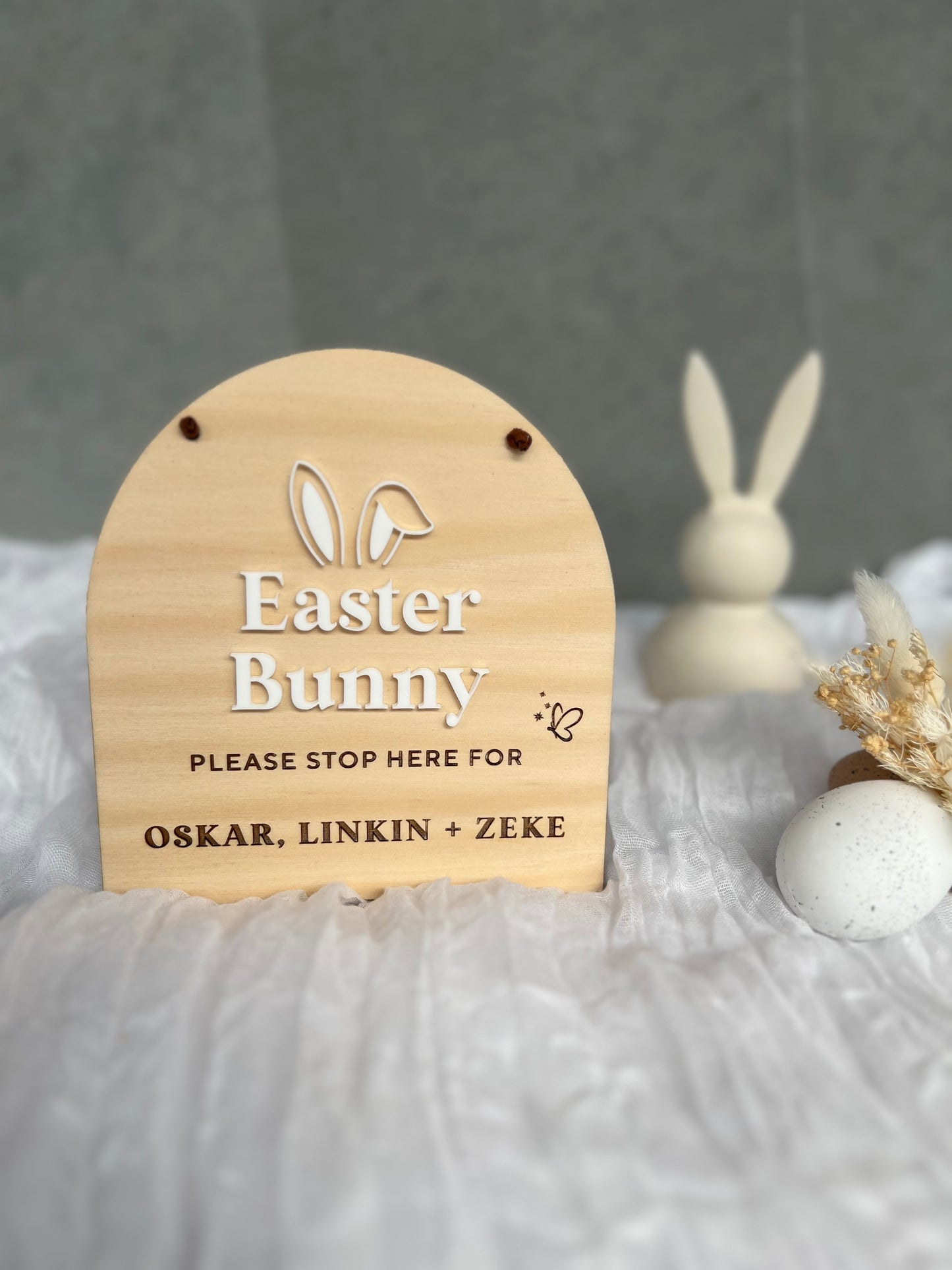 Easter Bunny stop here plaque