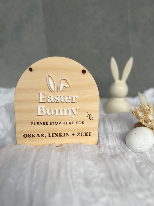 Easter Bunny stop here plaque