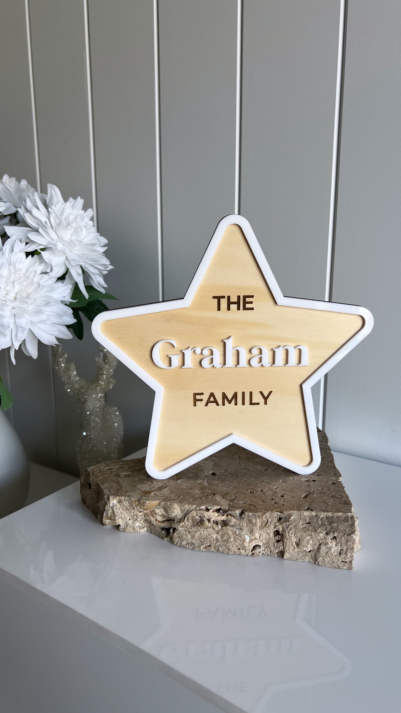 Freestanding Family Star Plaque