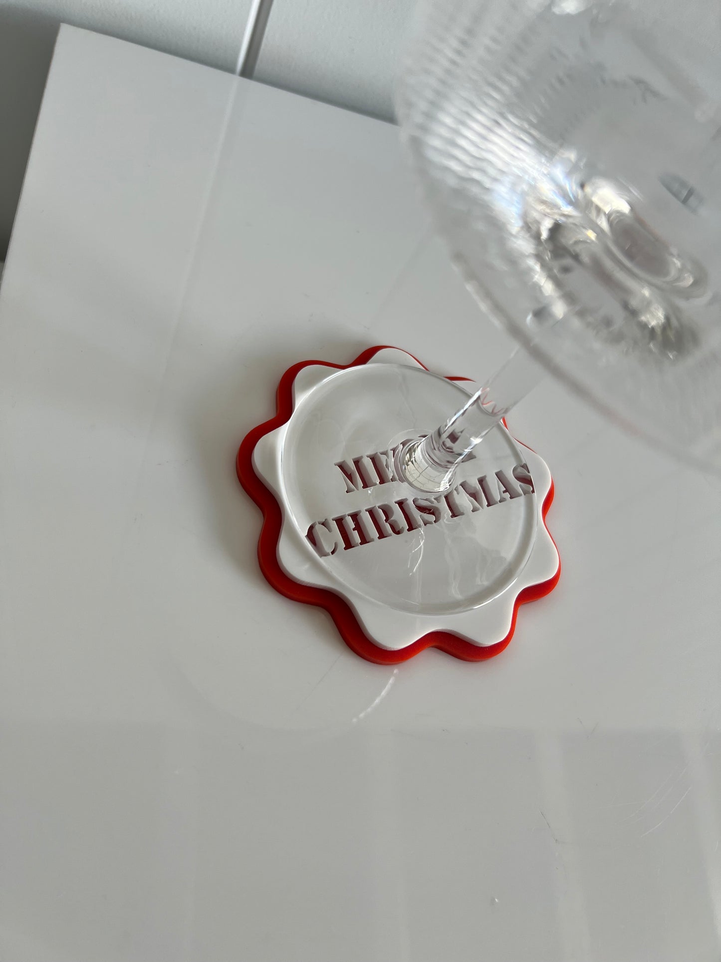 Custom Acrylic Coaster Set - text of choice