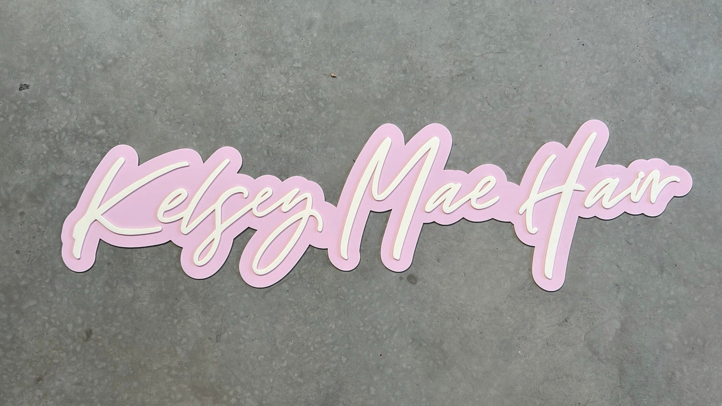 Custom Double-Layered Bubble Signage