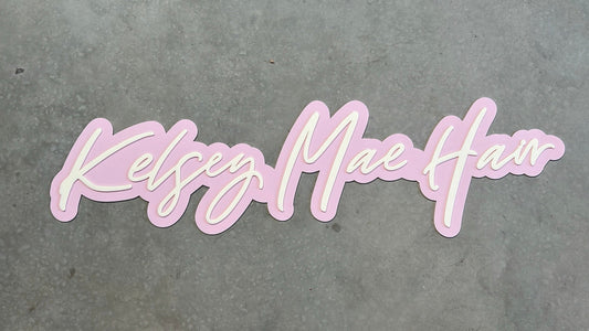 Custom Double-Layered Bubble Signage