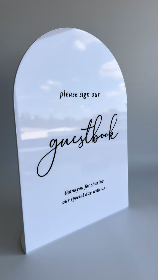 Guestbook Acrylic Sign