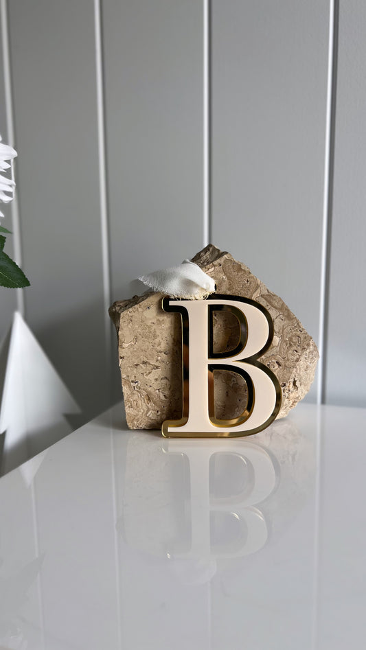 Double Layered Acrylic Initial Bauble