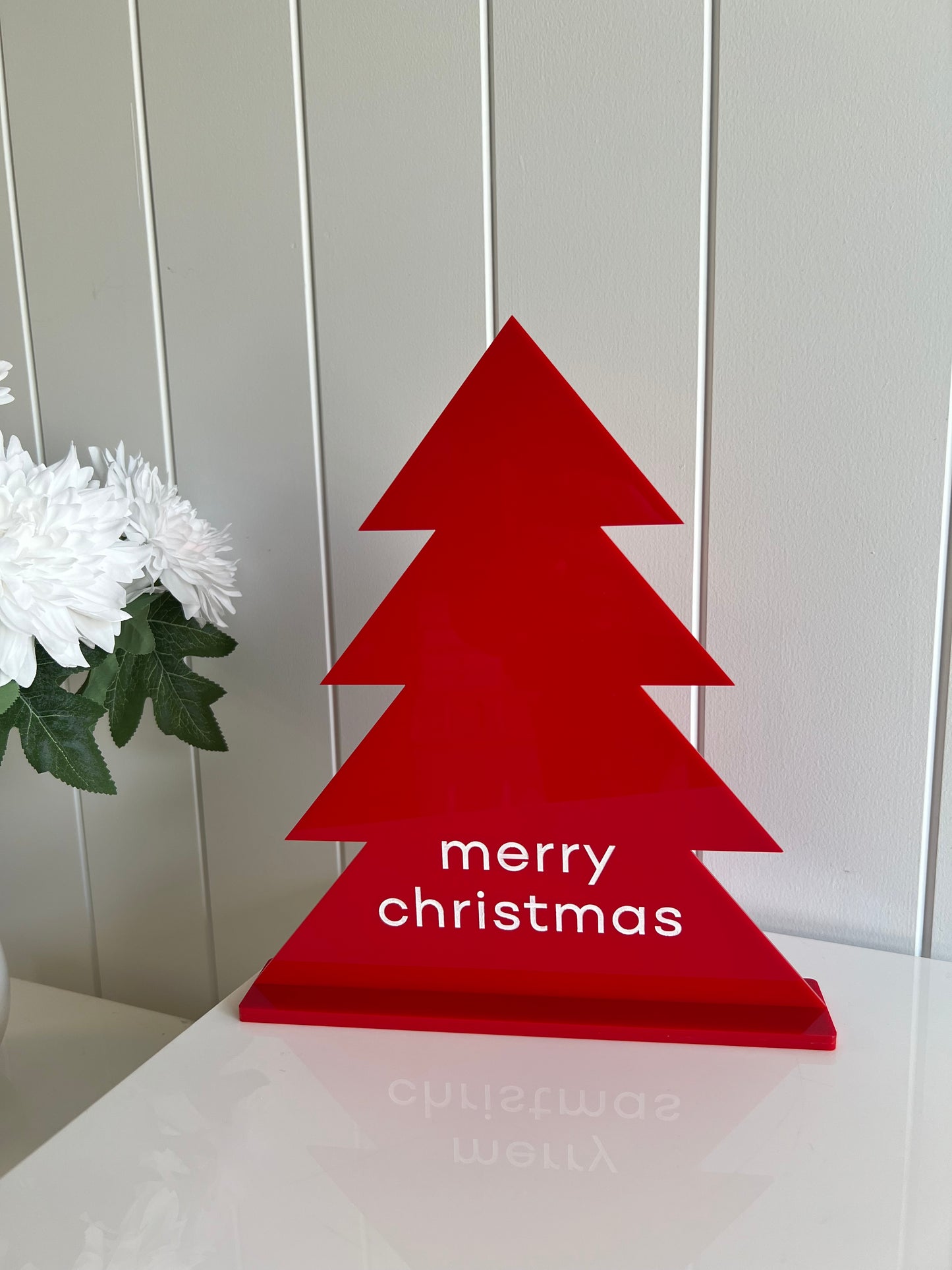 Freestanding Acrylic Christmas Tree Sign