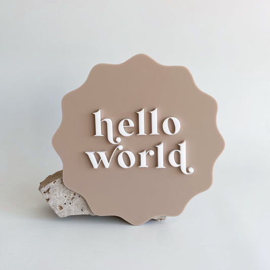 Acrylic Hello World Plaque