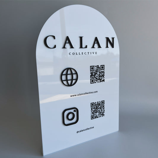 Free Standing Social Media QR code Sign