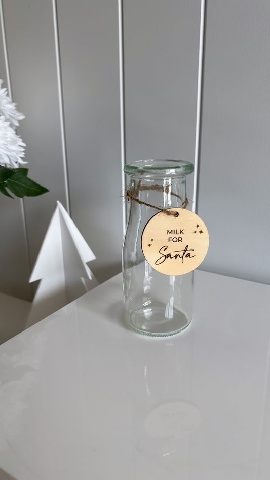Milk for Santa Bottle & Tag Set