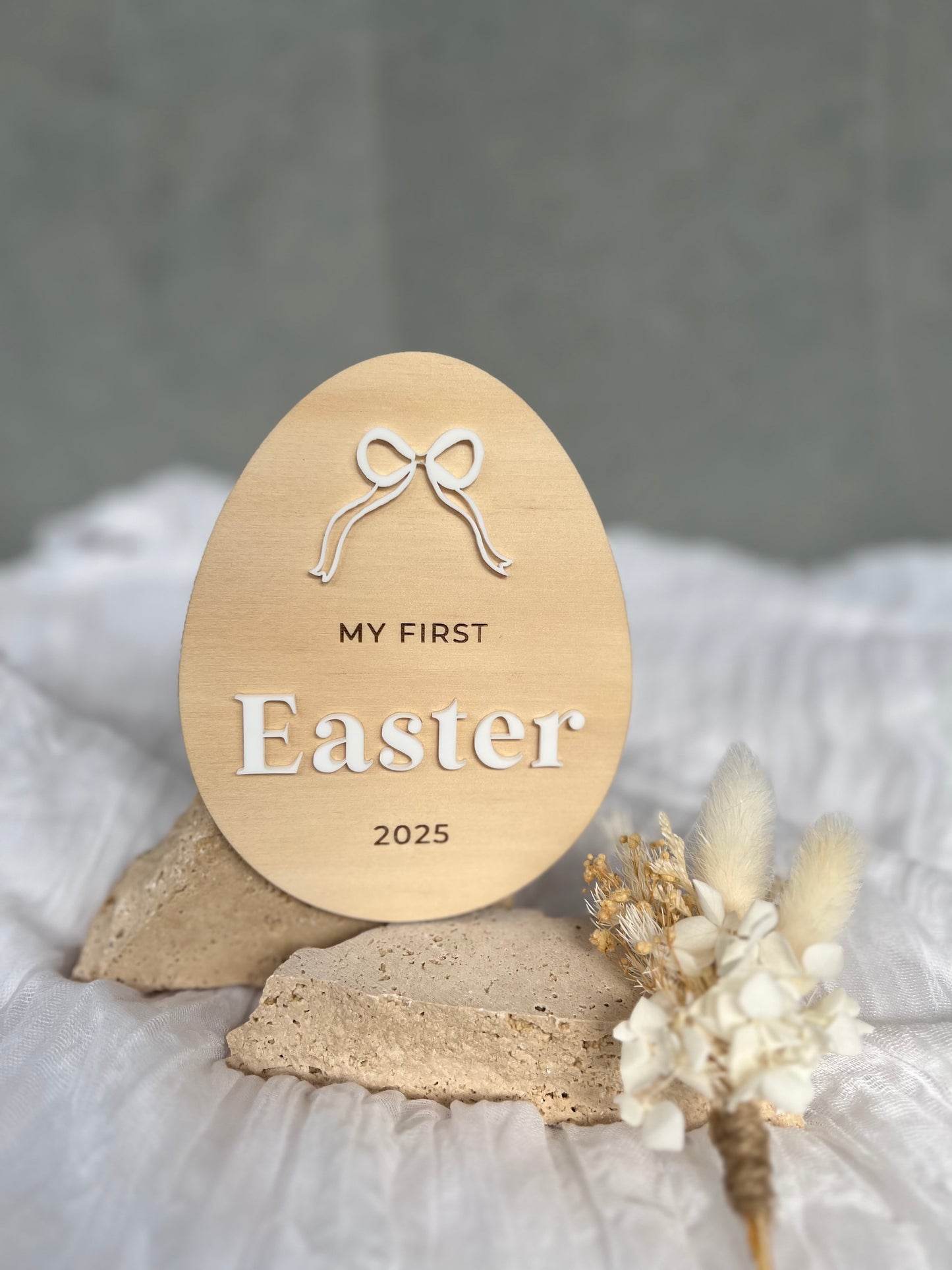 First Easter Plaque - bow