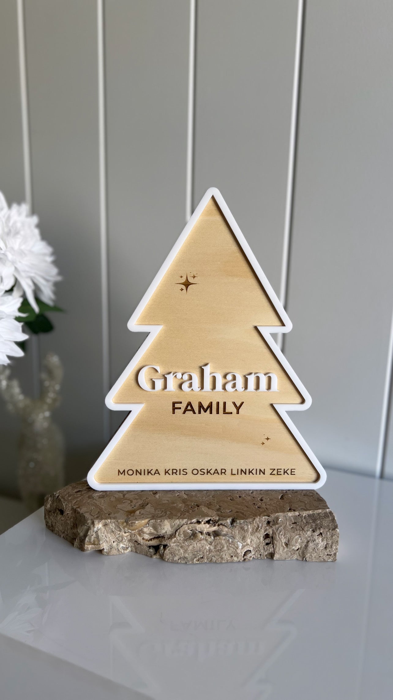 Custom Family Tree Freestanding Plaque