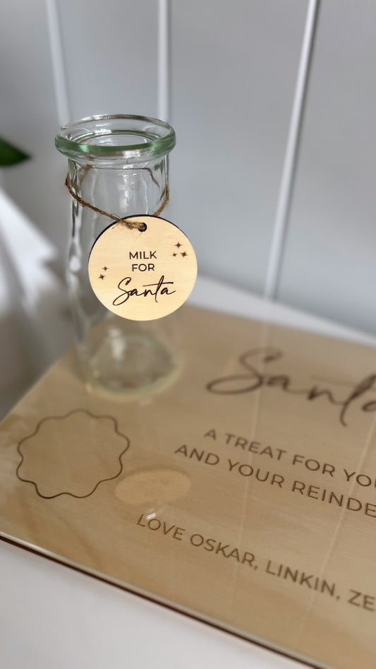 Milk for Santa Bottle & Tag Set