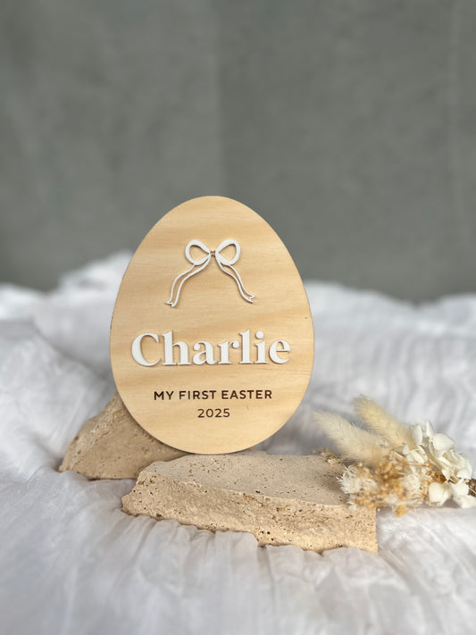 First Easter Plaque - bow