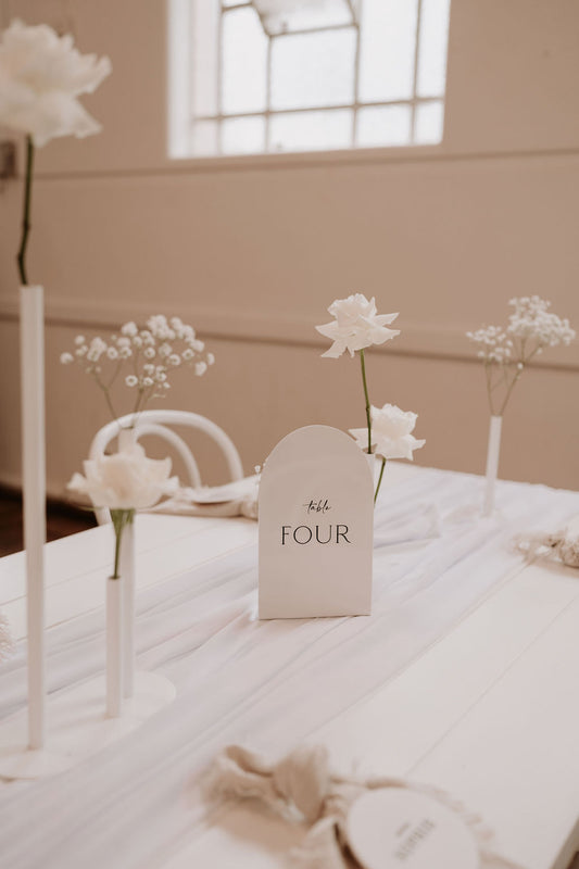 Tall Arch Table Number