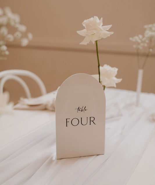 Tall Arch Table Number
