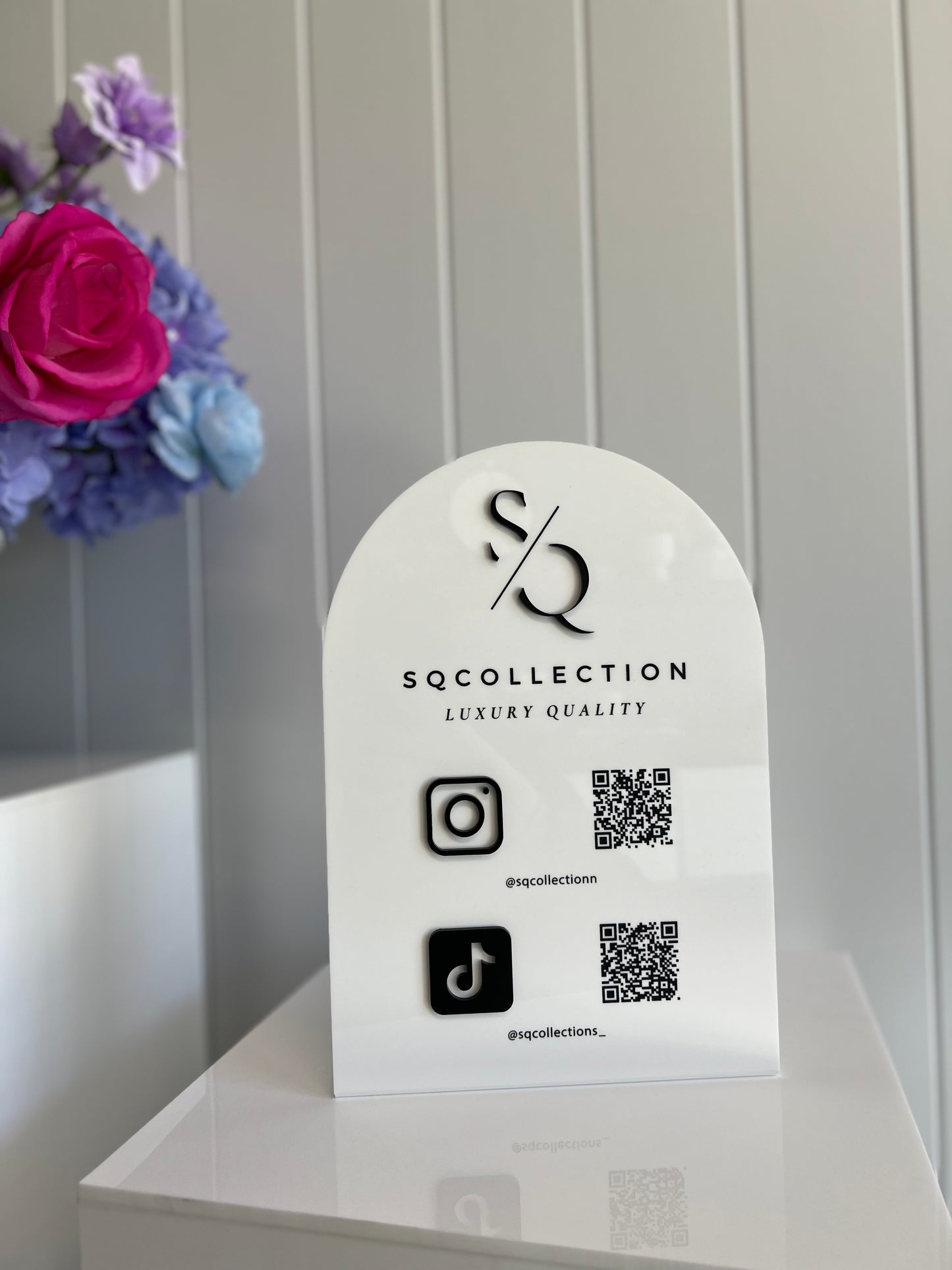 Free Standing Social Media QR code Sign