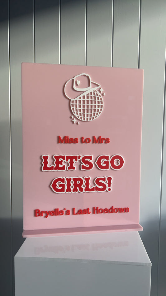 Table Top Sign with stand