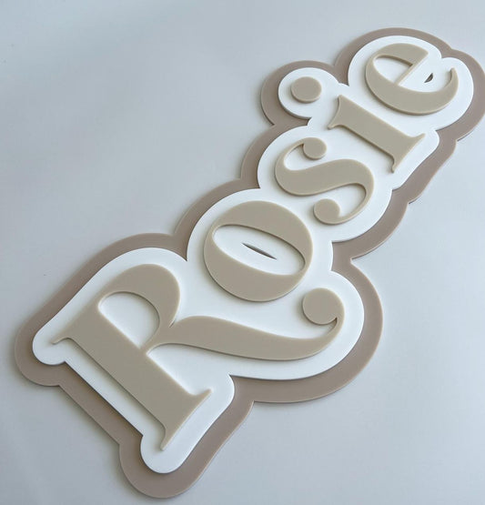 Triple Layer Name Plaque