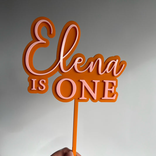 'is one' Cake Topper