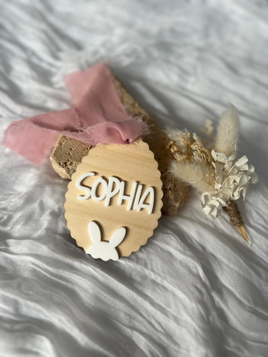 Wavey Easter Name Tag