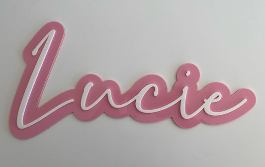 Double Layered Name Plaque