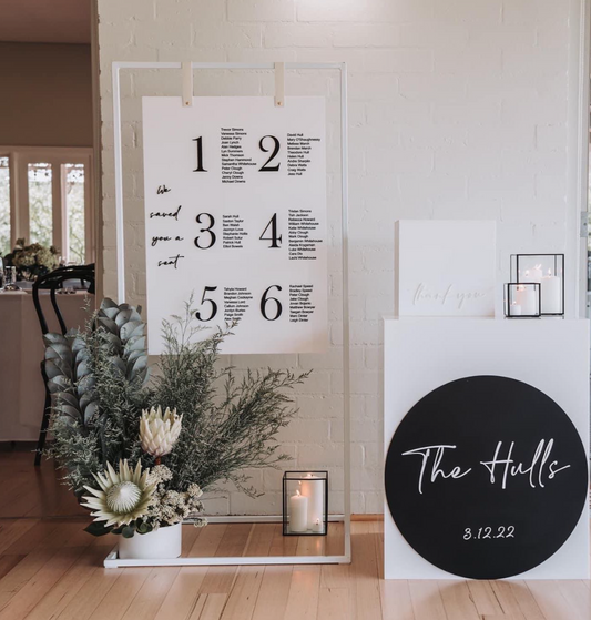 Acrylic Seating Chart A1