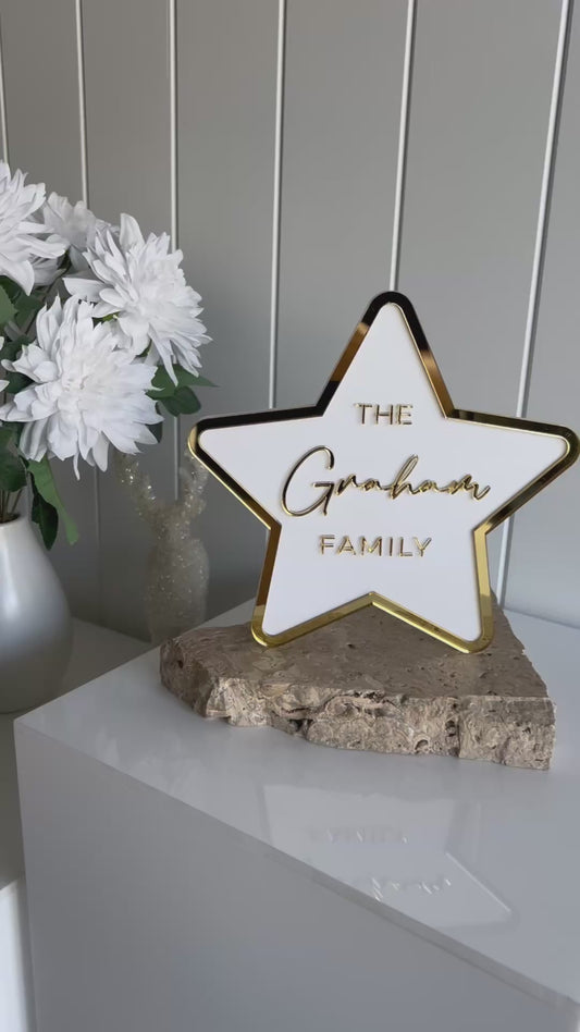 Acrylic Family Star Plaque