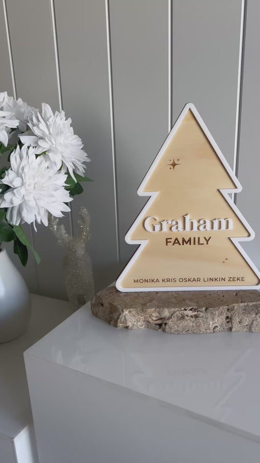 Custom Family Tree Freestanding Plaque