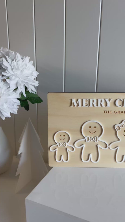Custom Gingerbread Family Plaque