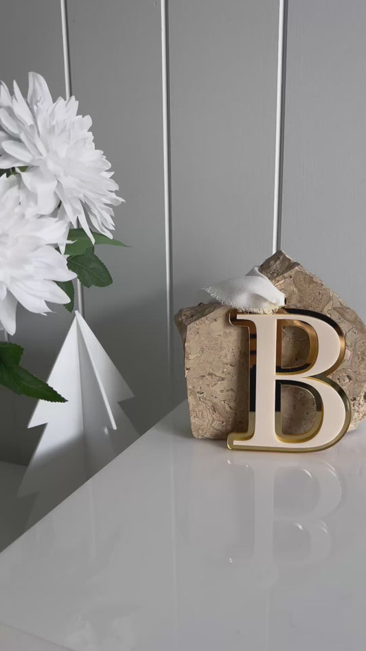 Double Layered Acrylic Initial Bauble