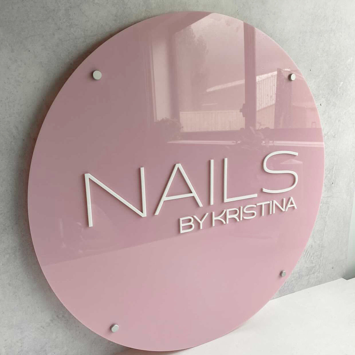 Acrylic 3D Business Sign - Round