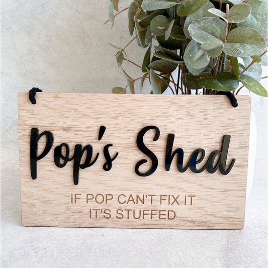 Pop's Shed Sign