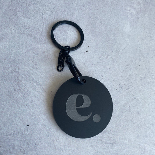 Engraved Initial Keyring
