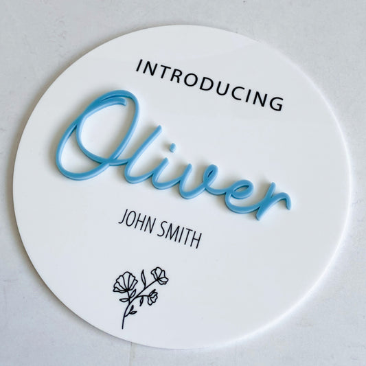‘Introducing’ Birth Announcement Plaque