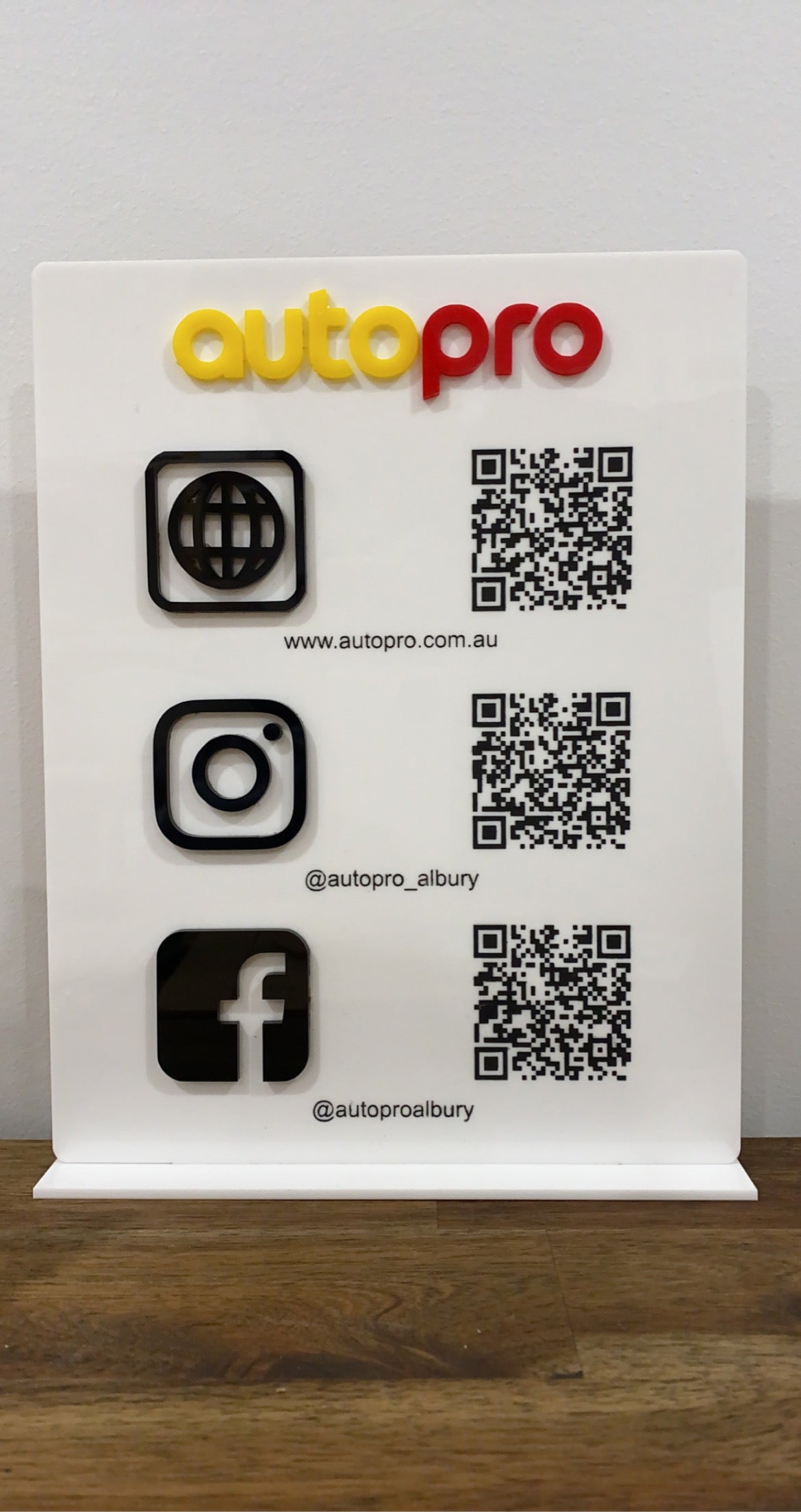 Social Media QR code Sign